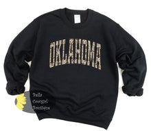 Load image into Gallery viewer, Distressed Country Camo Oklahoma Sweatshirt
