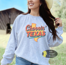 Load image into Gallery viewer, Retro Choosin' Texas Country Music Western Sweatshirt
