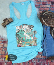 Load image into Gallery viewer, You Look Like Waves On A Sunset Country Music Western Women's Tank Top
