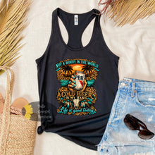 Load image into Gallery viewer, Not A Worry In The World Life Is Good Today Leopard Print Country Music Women's Tank Top
