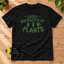 Load image into Gallery viewer, Easily Distracted By Plants Funny Gardening T-Shirt
