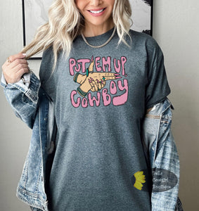 Put 'em Up Cowboy Punchy Western Women's T-Shirt