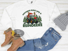 Load image into Gallery viewer, Nothing Runs Like A Reindeere Farmhouse Christmas Sweatshirt
