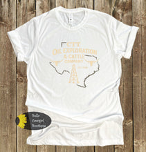 Load image into Gallery viewer, CTT Oil Exploration &amp; Cattle West Texas Country Oil Field T-Shirt
