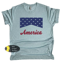 Load image into Gallery viewer, America Patriotic Stars Western July 4th T-Shirt
