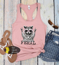 Load image into Gallery viewer, Feral Boujee Racoon Funny Women's Western Tank Top
