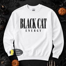 Load image into Gallery viewer, Black Cat Energy Halloween Sweatshirt

