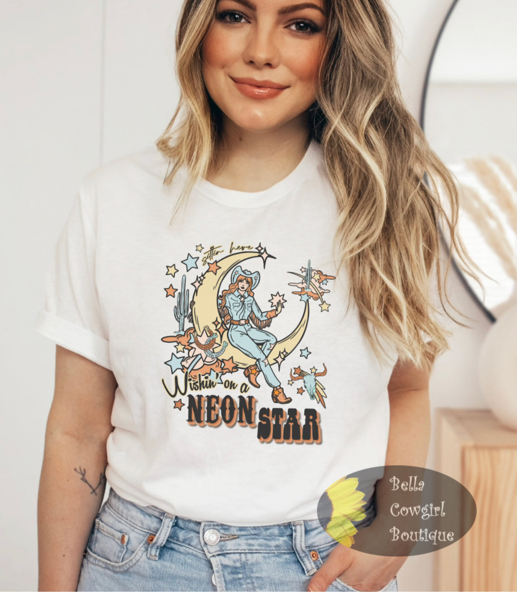 Wishing On A Neon Star Country Music T-Shirt