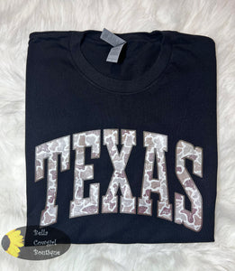 Distressed Country Camo Texas T-Shirt