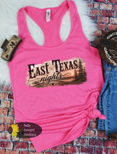 Load image into Gallery viewer, East Texas Nights Country Music Women's Tank Top
