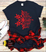 Load image into Gallery viewer, Joy Merry Believe Mistletoe Christmas Women&#39;s T-Shirt
