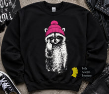 Load image into Gallery viewer, Flipping The Bird Edgy Raccoon Sweatshirt
