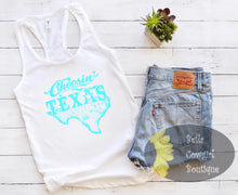 Load image into Gallery viewer, Choosin' Texas Turquoise Country Music Western Women's Tank Top
