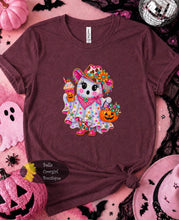 Load image into Gallery viewer, Boujee Cowgirl Pumpkin Spice Ghost Halloween T-Shirt

