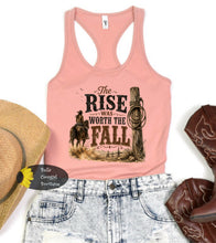 Load image into Gallery viewer, The Rise Was Worth The Fall Country Western Music Concert Women's Tank Top
