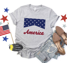 Load image into Gallery viewer, America Patriotic Stars Western July 4th T-Shirt
