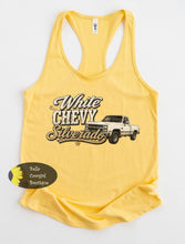 Load image into Gallery viewer, White Chevy Silverado Vintage Truck Country Music Women's Tank Top
