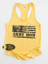 Load image into Gallery viewer, Camo Army Mom Flag Military Patriotic Women's Tank Top
