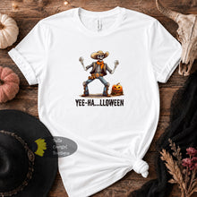 Load image into Gallery viewer, Yee-Halloween Western Cowboy Skeleton T-Shirt
