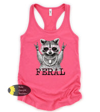Load image into Gallery viewer, Feral Boujee Racoon Funny Women's Western Tank Top
