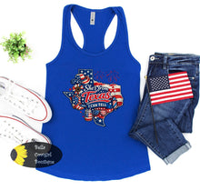 Load image into Gallery viewer, She's From Texas I Can Tell Patriotic Western July 4th Women's Tank Top
