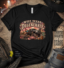 Load image into Gallery viewer, West Texas Degenerate Country Music T-Shirt
