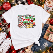 Load image into Gallery viewer, Torn Between Lookin Like A Snack And Eating One Christmas Tree Cake T-Shirt
