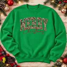 Load image into Gallery viewer, Distressed Country Camo Merry Christmas Sweatshirt
