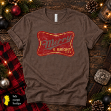 Load image into Gallery viewer, Merry And Bright Vintage Christmas T-Shirt
