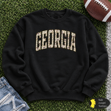 Load image into Gallery viewer, Distressed Country Camo Georgia Sweatshirt
