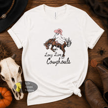 Load image into Gallery viewer, Long Live Cowghouls Ghost Cowgirl Western Halloween T-Shirt

