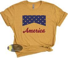 Load image into Gallery viewer, America Patriotic Stars Western July 4th T-Shirt
