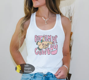 Put Em Up Cowboy Western Women's Tank Top