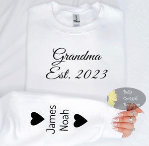 Personalized Grandma Gift Christmas Grandma Sweatshirt