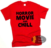 Load image into Gallery viewer, Horror Movie And Chill Halloween T-Shirt
