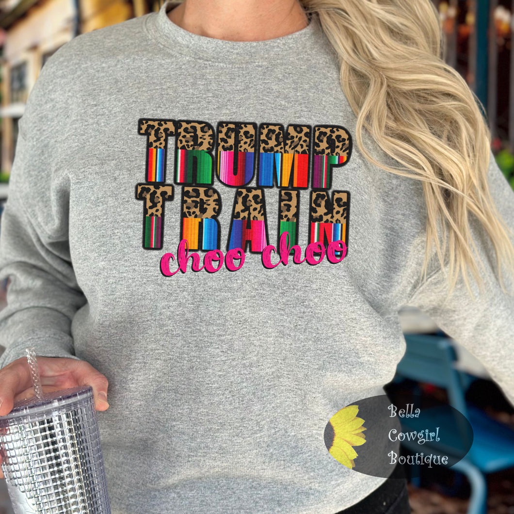 Leopard Trump Train Patriotic Sweatshirt