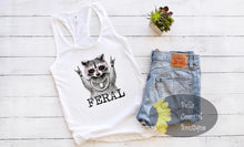 Load image into Gallery viewer, Feral Boujee Racoon Funny Women's Western Tank Top
