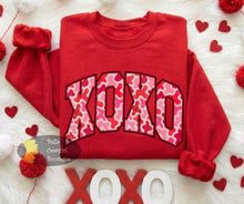 Load image into Gallery viewer, Pink Camo XOXO Valentine's Day Sweatshirt
