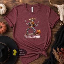 Load image into Gallery viewer, Yee-Halloween Western Cowboy Skeleton T-Shirt

