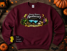 Load image into Gallery viewer, Owens Sister's Apothecary Halloween Witch Practical Magic Sweatshirt
