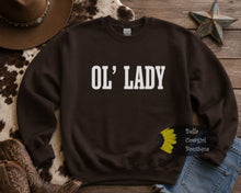 Load image into Gallery viewer, Ol' Lady Funny Western Wife Gift Sweatshirt
