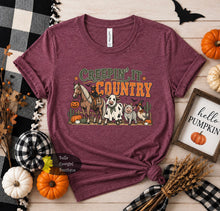 Load image into Gallery viewer, Creepin' It Country Funny Farmhouse Halloween T-Shirt
