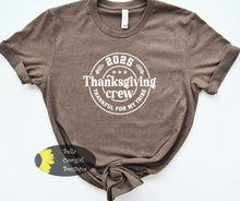 Load image into Gallery viewer, Thanksgiving Crew 2025 Thankful For My Tribe Friendsgiving Matching Group T-Shirt
