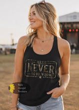 Load image into Gallery viewer, Camo Miss Never Do No Wrong Country Music Women's Tank Top
