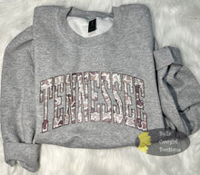 Load image into Gallery viewer, Distressed Country Camo Tennessee Sweatshirt
