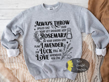 Load image into Gallery viewer, Always Throw Spilled Salt Over Your Left Shoulder Witchy Magic Sweatshirt
