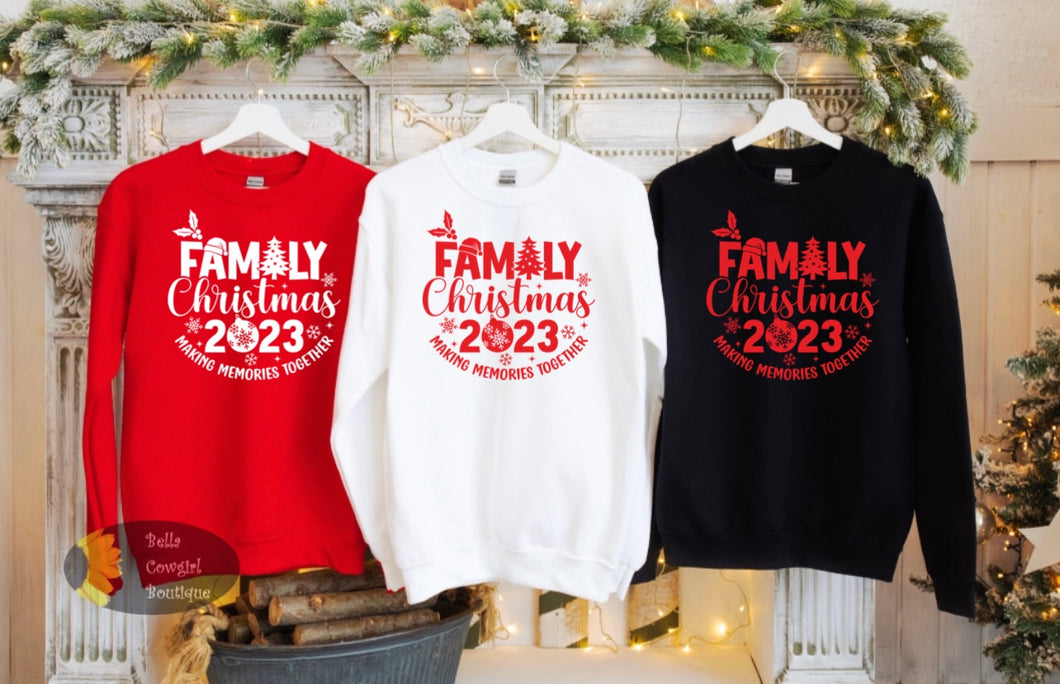 Family Christmas 2023 Matching Group Sweatshirts
