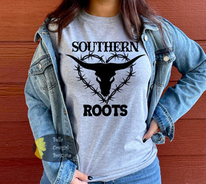 Southern Roots Steer Skull Country Women's T-Shirt