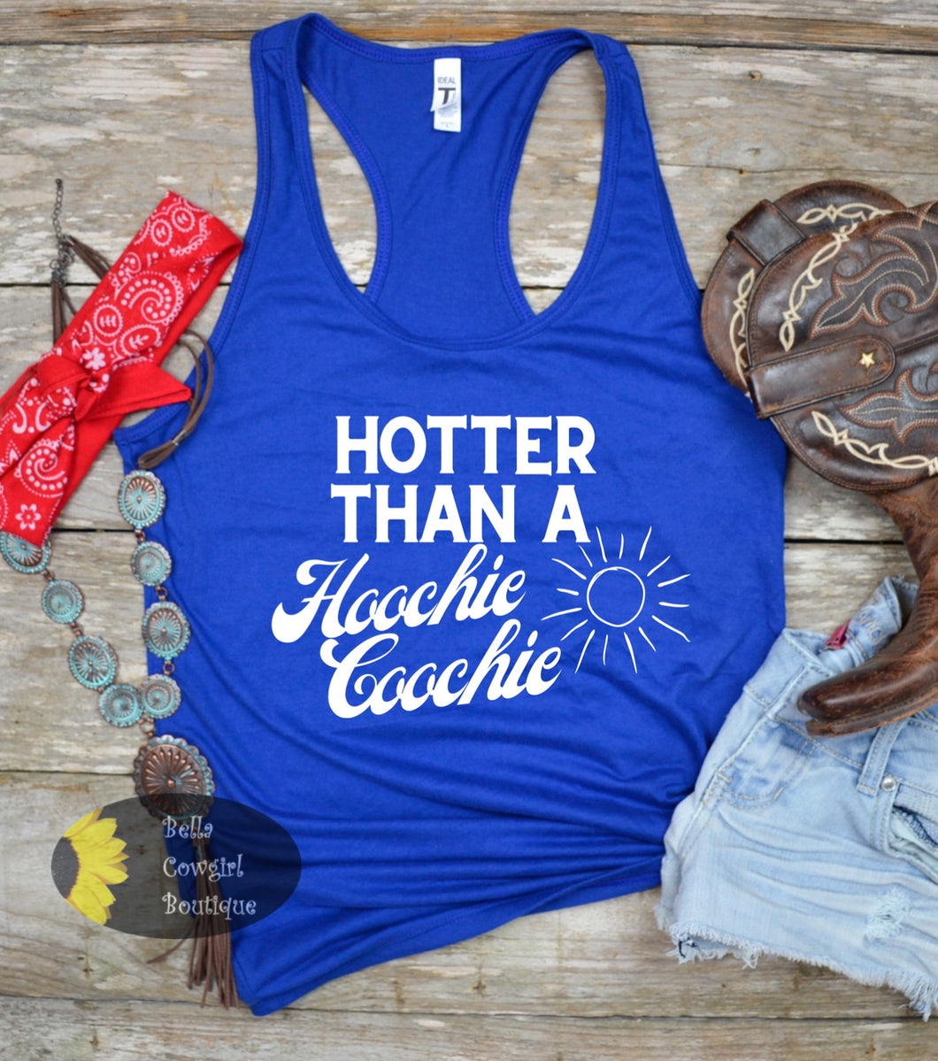 Hotter Than A Hoochie Coochie Country Music Summer Women's Tank Top