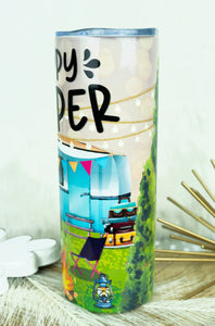 Happy Camper RV Camping Stainless Steel Tumbler